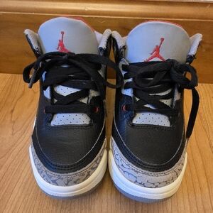 JORDAN Kids Black and Gray Sneakers
